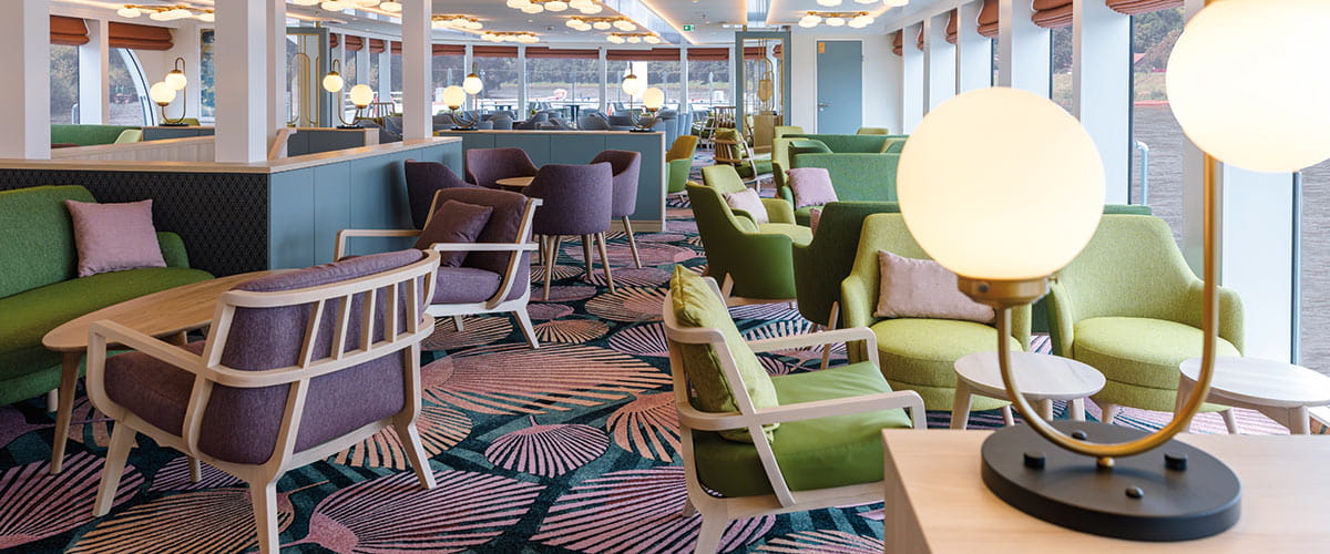 The Belvedere Lounge on Spirit of the Danube